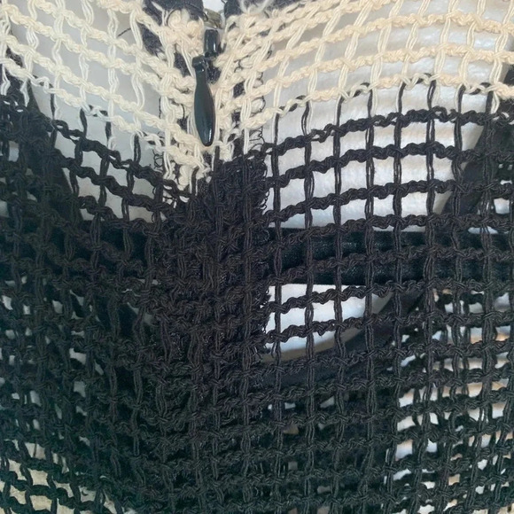 NWT Eva Franco Samantha Dress Wimbledon Stripe Open Weave Midi Dress Size 6 - Picture 4 of 7